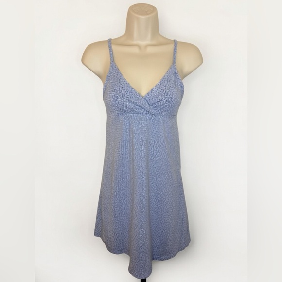 Brandy Melville Amara Mini Dress Floral Blue White One Size - Picture 2 of 10